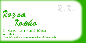 rozsa kopko business card